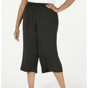 Alfani Pull-on Satin Black Culotte Size XXL